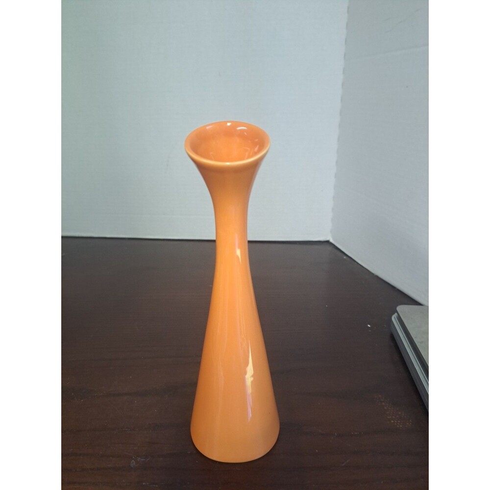1991 ASA Selections Germany Orange Trumpet Modernist Ceramic Vase Made In...